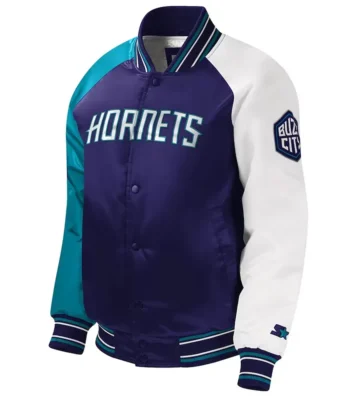 Charlotte Hornets Youth Varsity Purple Satin Jacket