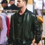 Chris Hemsworth Crime 101 Bomber Leather Jacket
