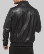 Chris Hemsworth Crime 101 Leather Bomber Jacket