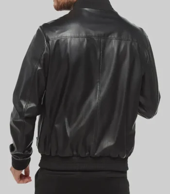 Chris Hemsworth Crime 101 Leather Bomber Jacket