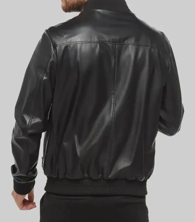 Chris Hemsworth Crime 101 Leather Bomber Jacket