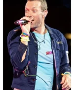 Coldplay Concert Chris Martin Blue Jacket