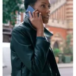 Christine Adams Hijack Black Leather Coat