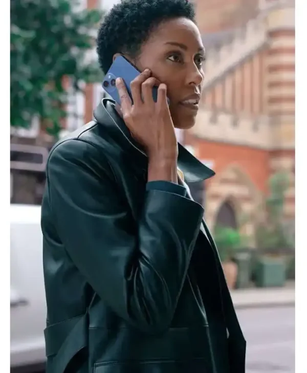 Christine Adams Hijack Black Leather Coat