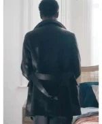 Christine Adams Hijack Black Leather Coat
