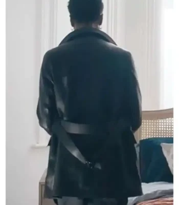 Christine Adams Hijack Black Leather Coat