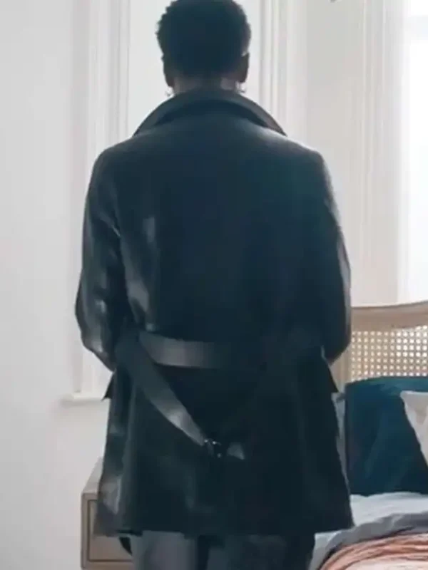 Christine Adams Hijack Black Leather Coat