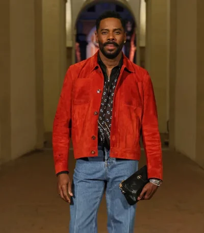 Colman Domingo Red Suede Valentino Jacket