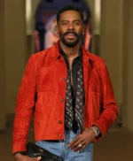 Colman Domingo Red Suede Valentino Jacket