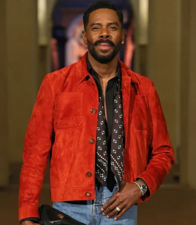 Colman Domingo Red Suede Valentino Jacket
