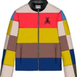 Color Block Stegaro Leather Jacket