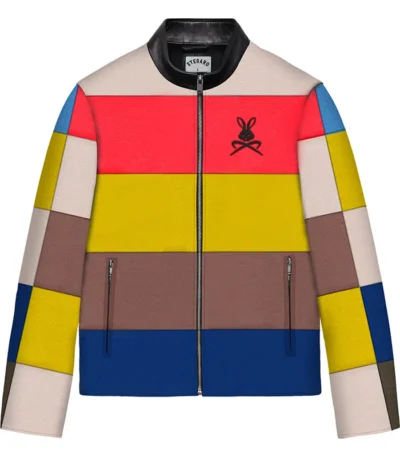 Color Block Stegaro Leather Jacket