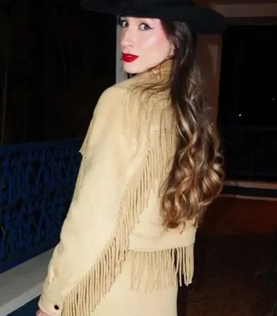 Cowboy Festival Bárbara Fortunato Guedes Suede Fringe Jacket