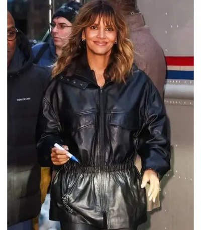 Crime 101 Halle Berry Leather Jacket