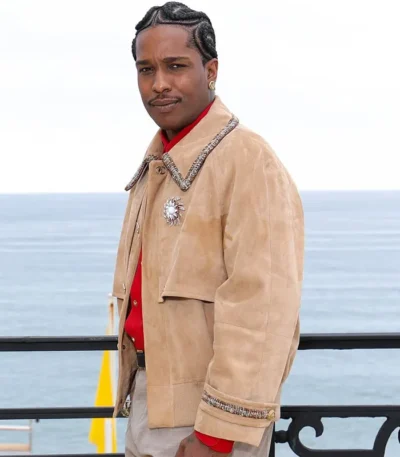 Cruise Fashion Show Asap Rocky Suede Jacket
