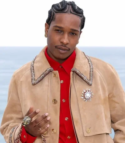 Cruise Fashion Show Asap Rocky Suede Jacket