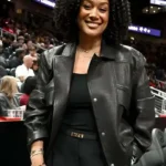 Crystal Renee Hayslett Black Leather Jacket