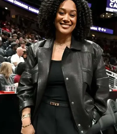 Crystal Renee Hayslett Black Leather Jacket