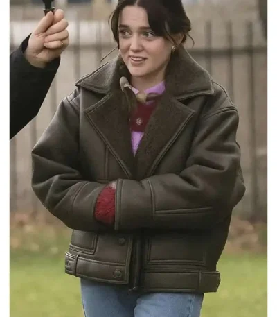 Daddy Issues Aimee Lou Wood Shearling Leather Jacket