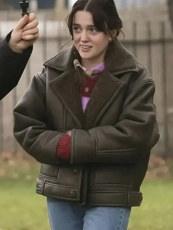 Daddy Issues Aimee Lou Wood Shearling Leather Jacket