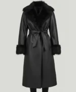 Daddy Issues Gemma Black Shearling Leather Coat