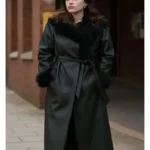 Daddy Issues Gemma Black Shearling Leather Coat