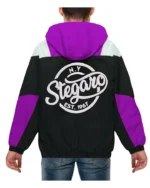 Dante Purple And Black Stegaro Anorak Jacket