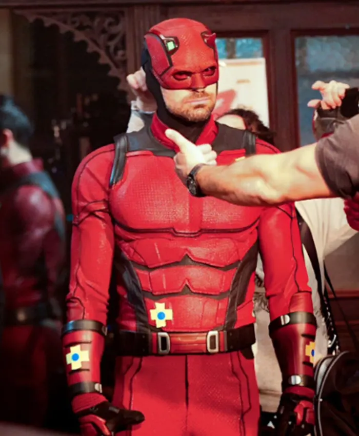 Daredevil Born Again Charlie Cox Red Jacket Daredevil Born Again Charlie Cox Red Jacket