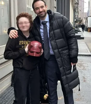 Daredevil Born Again Matt Murdock Black Puffer Coat