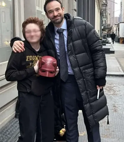 Daredevil Born Again Matt Murdock Black Puffer Coat