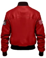 Dario Stegaro Bomber Red Leather Jacket