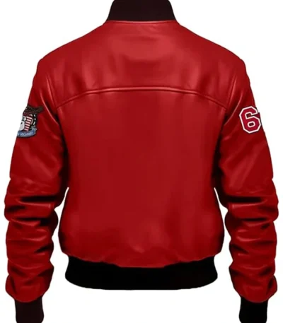 Dario Stegaro Bomber Red Leather Jacket