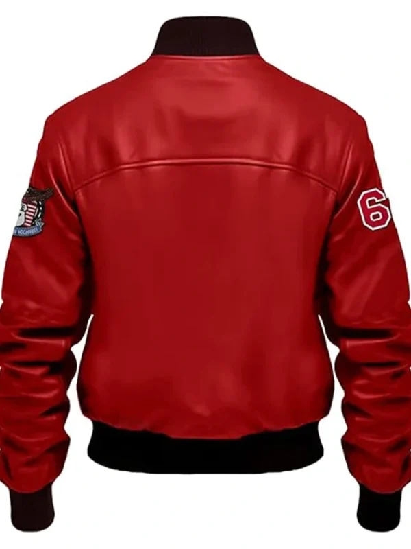 Dario Stegaro Bomber Red Leather Jacket