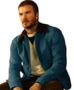 David Beckham Blue Cotton Jacket