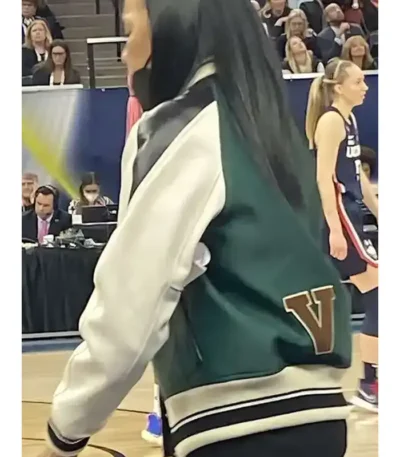 Dawn Staley Green and White 54 Letterman Jacket