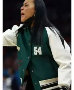 Dawn Staley Green and White 54 Letterman Jacket
