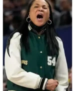 Dawn Staley Green and White 54 Letterman Jacket