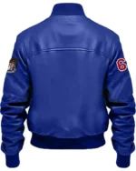 Deacon Royal Blue Stegaro Bomber Leather Jacket