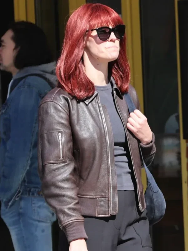 Deborah Ann Woll Daredevil Born Again Bomber Leather Jacket