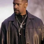 Denzel Washington Training Day Black Leather Coat