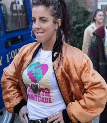 Derry Girls Michelle Mallon Orange Bomber Jacket