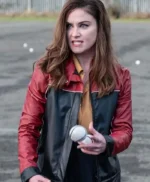 Derry Girls Ms De Brún Black and Red Leather Jacket