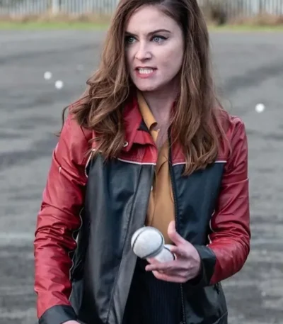Derry Girls Ms De Brún Black and Red Leather Jacket