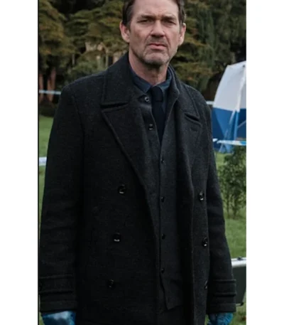 Dougray Scott The Crow Girl Black Wool Coat
