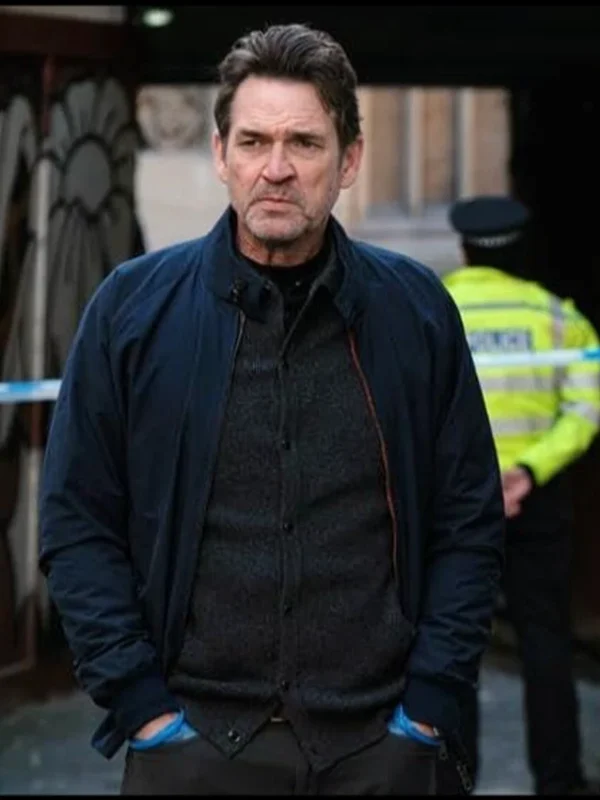 Dougray Scott The Crow Girl Blue Bomber Jacket