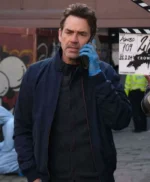 Dougray Scott The Crow Girl Blue Bomber Jacket