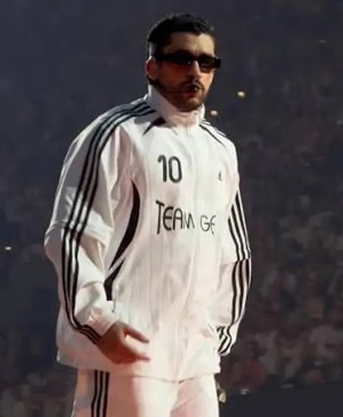 Düsseldorf Germany 2026 Bad Bunny White Jacket Düsseldorf Germany 2026 Bad Bunny White Jacket