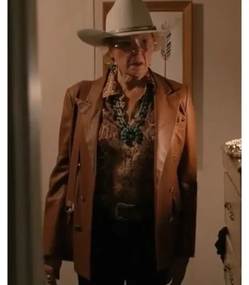 Dutton Ranch Beulah Jackson Brown Leather Blazer