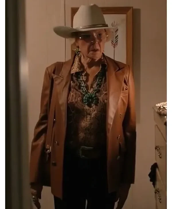 Dutton Ranch Beulah Jackson Brown Leather Blazer