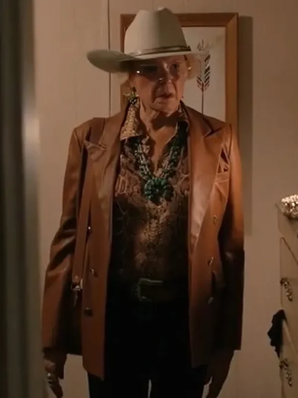 Dutton Ranch Beulah Jackson Brown Leather Blazer